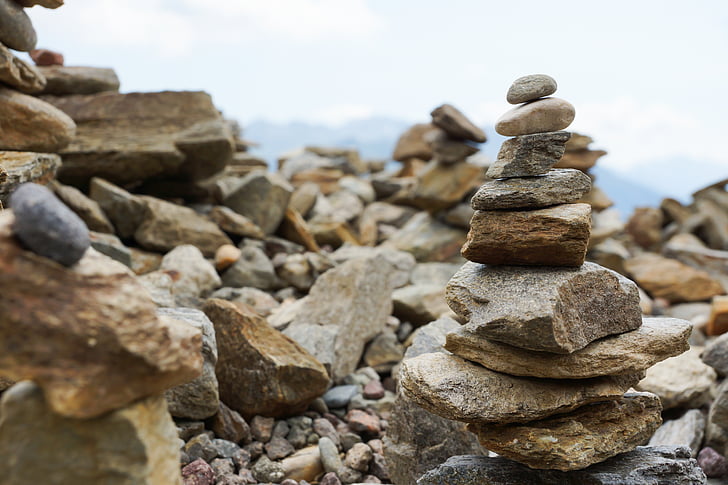 saldo, stenen, Meditatie, rest, stenen tele, stenen toren, torentje