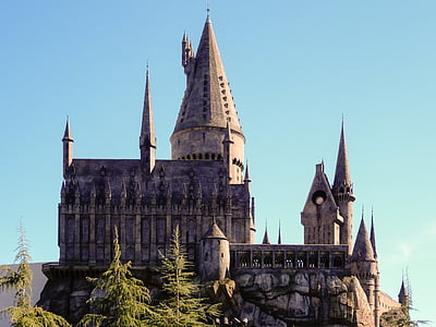 Hogwarts, Harry potter, Magic, trolla, magiska skolan, byggnad, gamla