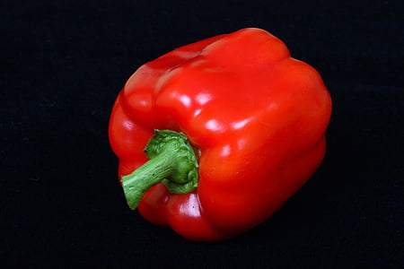 riped, red, bell, pepper, Vegetable, Sweet Pepper, black background