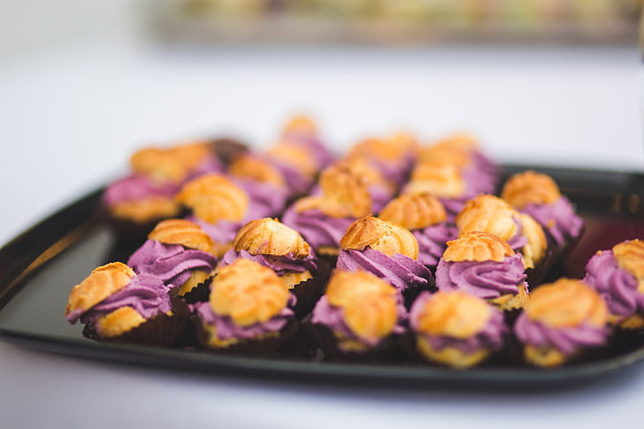 cookie, cookies, cake, cakes, purple, cream, violet