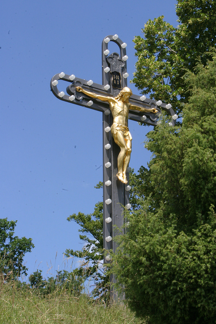 dietfurt, Altmühl-dalen, Altmühltal naturpark, monument, Cross, krucifiks, Kreuzberg