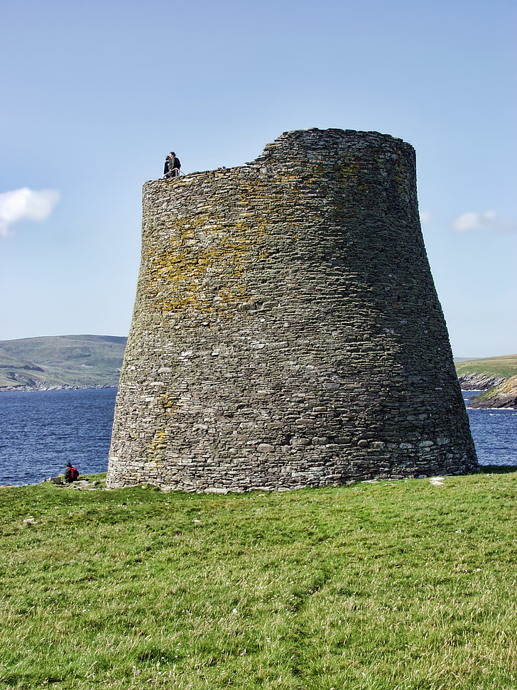 Shetland isles, Scoţia, alina, Broch, scoţian, Rocky, punct de reper