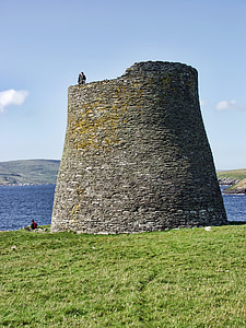 Shetland isles, Skotlandia, Mousa, broch, Skotlandia, berbatu, Landmark