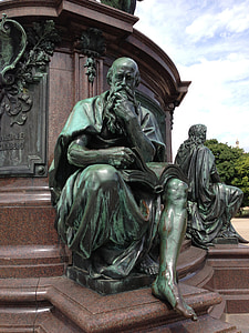 patsas, Schwerin, muistomerkki, pronssi, patina, Mecklenburg-Länsi-Pommerin, historiallisesti
