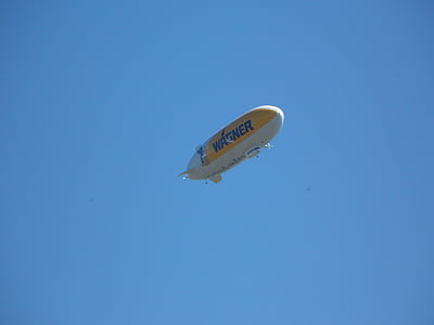 Zeppelin, kapal udara, mengambang, balon terbang, langit