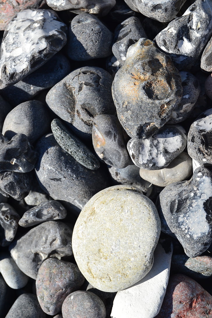 đá, bờ biển, Bãi biển, Pebble, đá