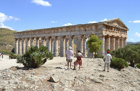 Segesta, Sicilia, Italia, Templo de, Monumento, histórico, Griego