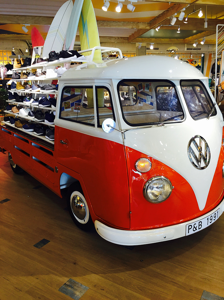 Van, VW, sapatos, campista, hippie, Automático, motor