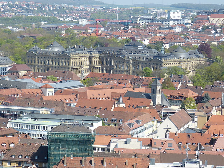 Würzburg, Bavarska, švicarskih frankih, Romantični, Nemčija, Outlook, pogled