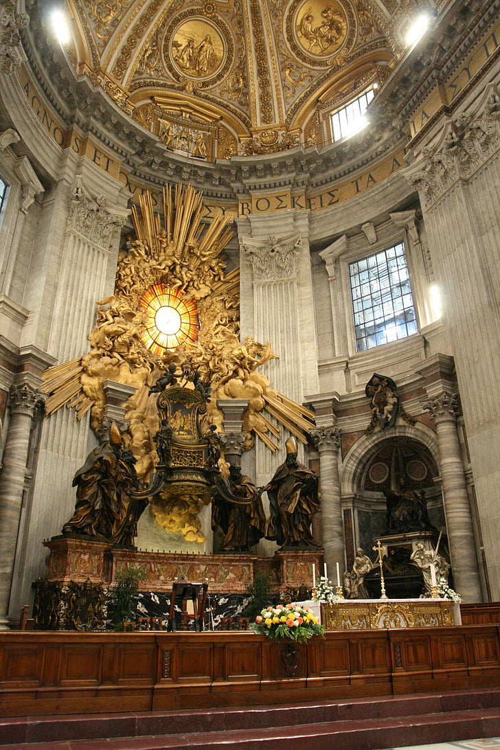 Peter, Kathedraal, Saint peter's cathedral, Vaticaanstad, Romeinse, Italië, kerk