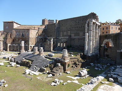 Roma, Itália, Fórum, Templo de, ruínas