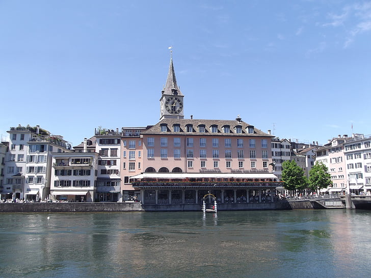 Zurich, reka, mesto