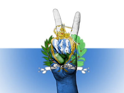 San marino, fred, hand, nation, bakgrund, banner, färger