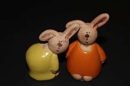 påske bunny, kanin, påske, figur, dyr, dekoration, farverige