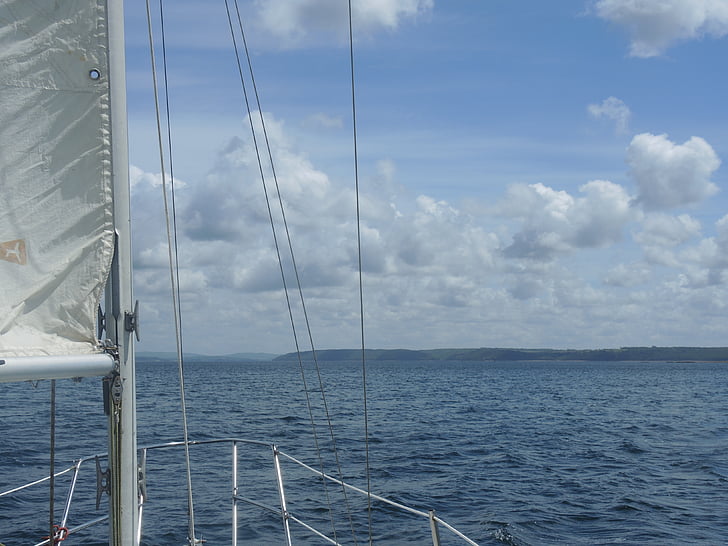 bay of brest, coming off, rade, brest, sailing, sailboat, sea