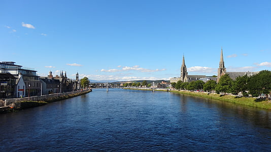 inverness, city, river, town