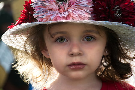 young girl, derby, oaklawn, summer, hat, outdoor, children only