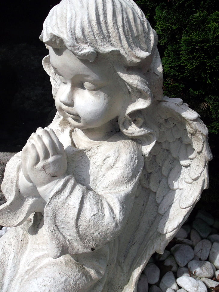 angel, faith, cemetery, hope, figure, sculpture