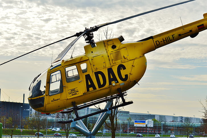 hélicoptère, ADAC, hélicoptère de sauvetage, missions de secours aérien, sauvetage, service d’ambulance, ange jaune