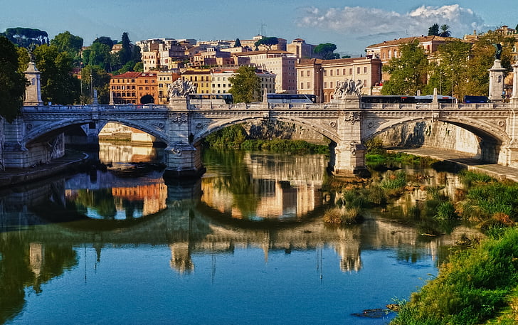 Saint angelos bridge, Euroopan, Bridge, arkkitehtuuri, Italia, historiallinen, historiallinen