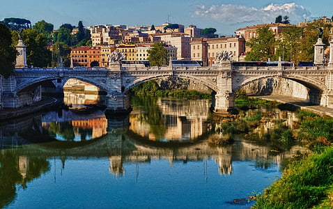 Saint angelos jembatan, Eropa, Jembatan, arsitektur, Italia, bersejarah, Sejarah