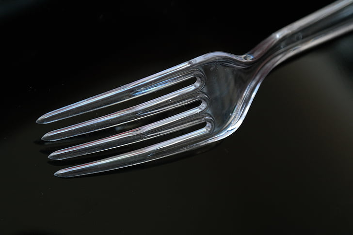 plastic vork, vork, plastic bestek, kunststof, bestek, transparant, vorken