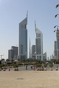 Dubaj, Drapacz chmur, Miasto, Burj kalifa, Architektura, niebo