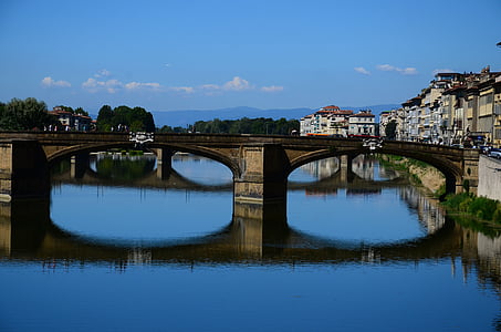 Florencija, Italija, tiltas, upės, Arno, Renesanso, orientyras