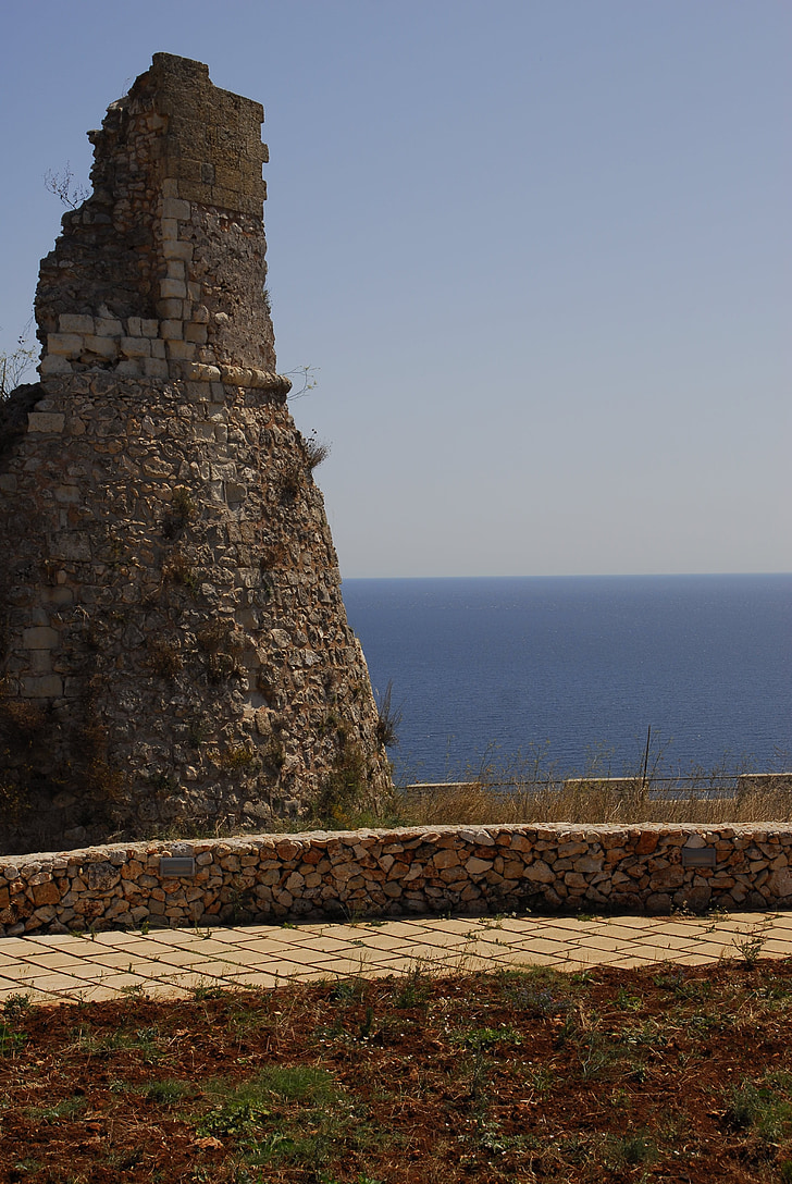 Torre, turn de coastă, Salento, Puglia, nelsalento, mare, Santa cesarea terme