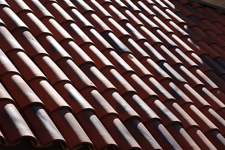 dak, tegels, gebouw, textuur, rood, zonnige, Home