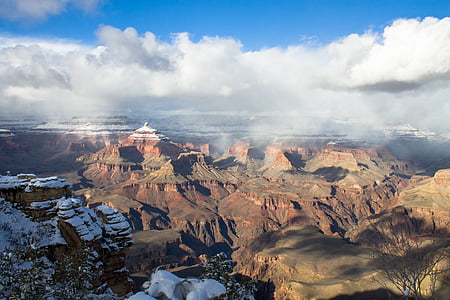 grand, Canyon, hiver, paysage, Parc, Scenic, national