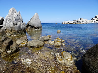 ostrovy Lavezzi, korzický, morské pobrežie, Rock