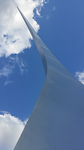 ilmavoimien muistomerkki, Washington DC: ssä, c, Memorial, sininen, Spire, metalli