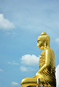 Bouddha, พระ, statue de, art, bouddhisme, quel respect, mesure