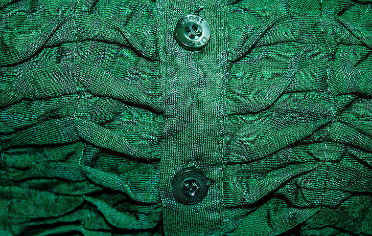 tekstiil, pluus, roheline, nupud, riided, mood, riided