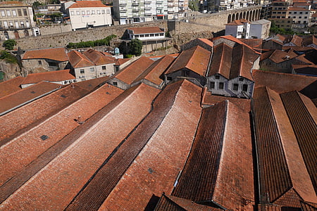vynas, uosto, Portugalija, Miestas, stogo, Europoje, Architektūra