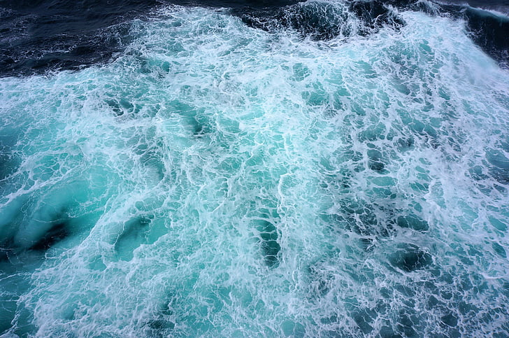 Marine, spray, djuphavet, Mörk blå, vatten, vågor, yta