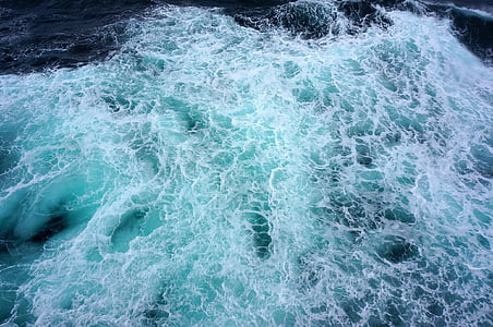 marine, spray, deep sea, dark blue, water, waves, surface