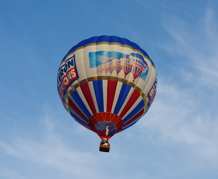balão, balão de ar quente, céu, ar, voar, diversão, viagens