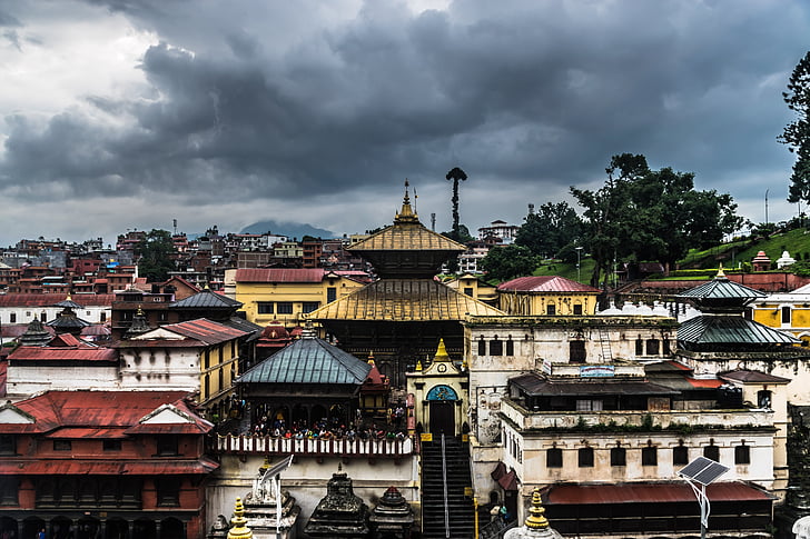 Pashupatinath, chrám, starověké, Nepál, Architektura, Šiva, hinduismus