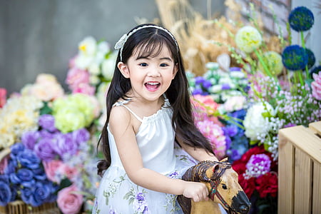 kids, baby, cute, the princess, flowers, children only, one girl only