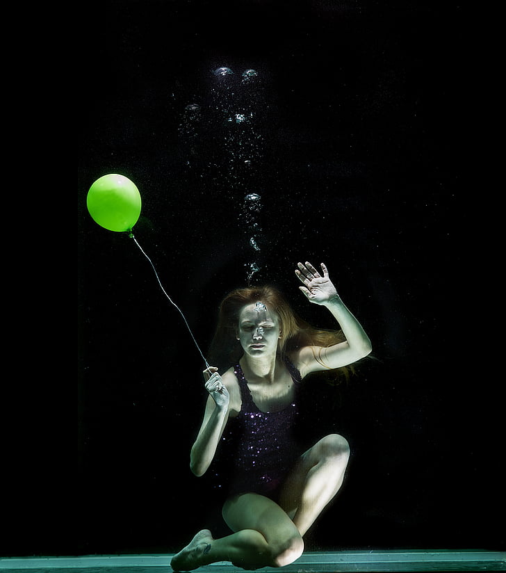 víz alatti, modell, képzőművészet, Dom, fulladás, expozíció, emberi