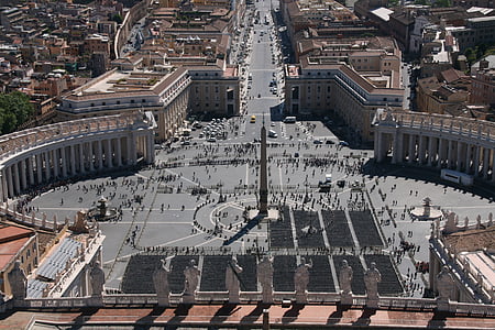 Plaza de San Pedro, Basílica de San Pedro, San Pedro, Roma, Obelisco, arquitectura, Italia