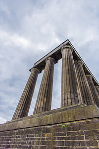 a skót nemzeti emlékmű, Edinburgh, nemzeti, emlékmű, Skócia, Hill, befejezetlen