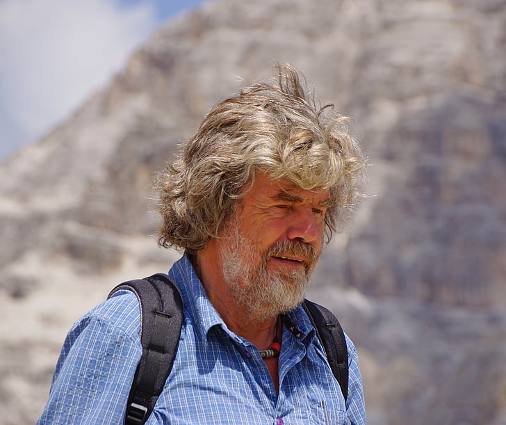 Reinhold messner, Reinhold, Messner, bjergbestiger, troldmand, øje, munden