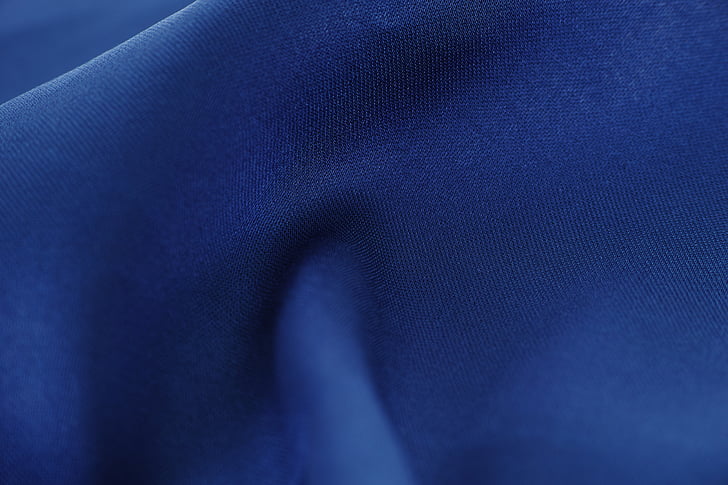 bleu, tissu, texture, textile, image en couleur, macro, en détail