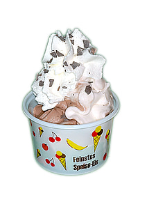 소프트 아이스크림, 얼음, 아이스크림, 디저트, 크림 컵, 냉동, 크림