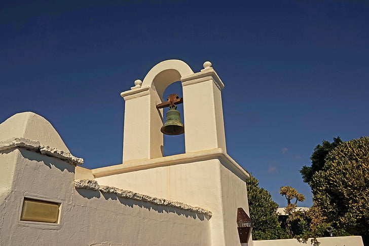 Bell, torony, kupola, harangláb, Lanzarote, bemenet, Cesar manrique