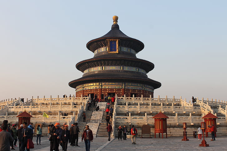 Beijing, temple of heaven, monumentet, altaret i himlen, Mingdynastin, Asia, arkitektur