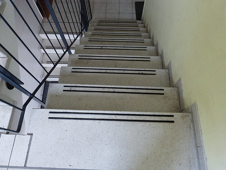 escadas, gradualmente, surgimento, escadaria, pedra, arquitetura